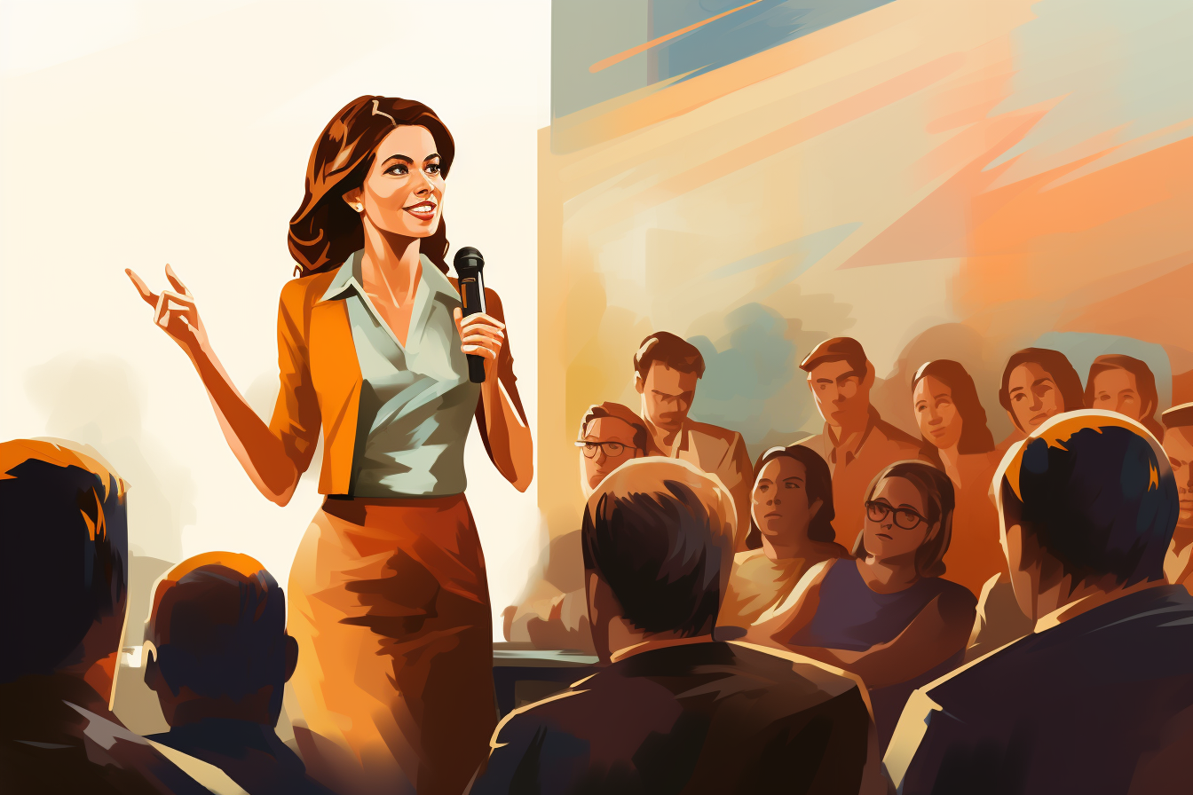 چطور با مطمعن به نفس سخن بزنیم؟_دریای تکنولوژی 17 صحبت کردن زن جذاب در جمعیت